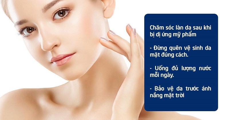 Cách chăm sóc phục hồi da sau dị ứng mỹ phẩm